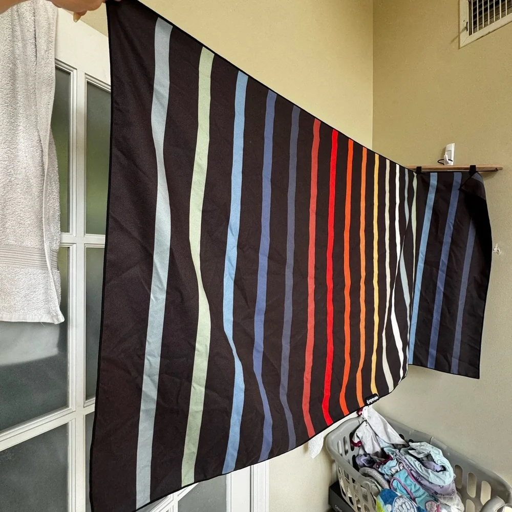 Striped beach towel with Multicolor Design